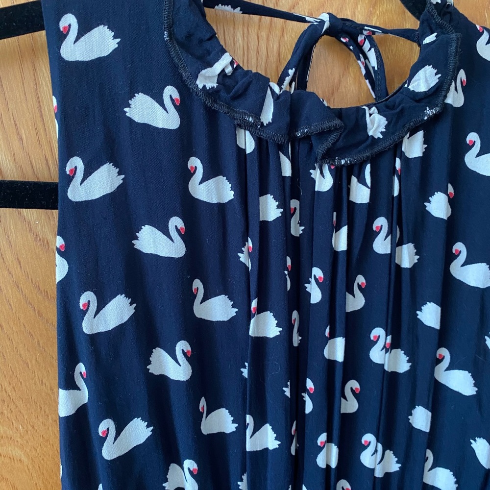 Swan Print Maxi Dress